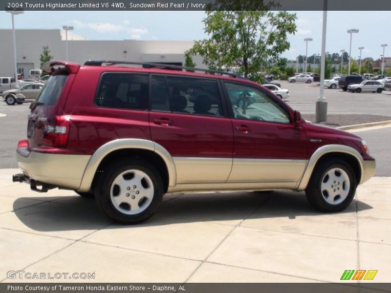 Sundown Red Pearl / Ivory 2004 Toyota Highlander Limited V6 4WD