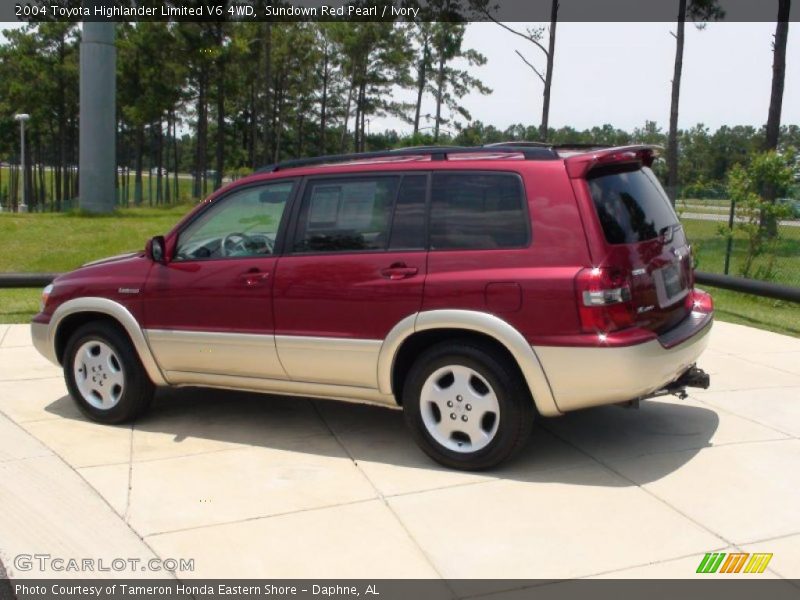 Sundown Red Pearl / Ivory 2004 Toyota Highlander Limited V6 4WD