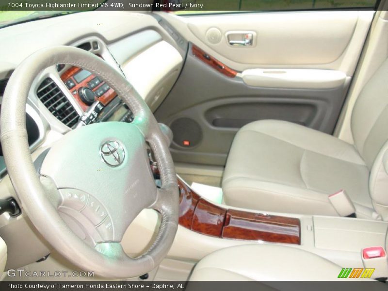 Sundown Red Pearl / Ivory 2004 Toyota Highlander Limited V6 4WD
