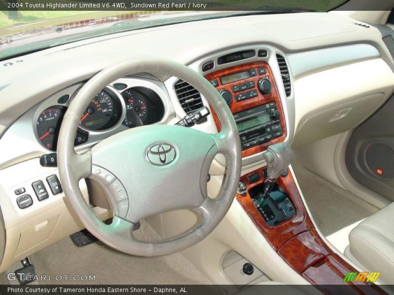 Sundown Red Pearl / Ivory 2004 Toyota Highlander Limited V6 4WD
