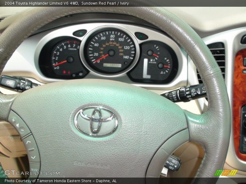 Sundown Red Pearl / Ivory 2004 Toyota Highlander Limited V6 4WD