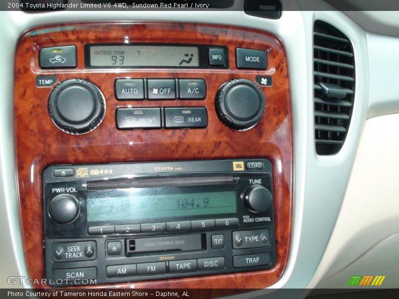 Sundown Red Pearl / Ivory 2004 Toyota Highlander Limited V6 4WD