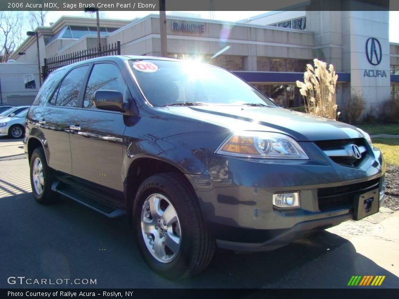 Sage Brush Green Pearl / Ebony 2006 Acura MDX