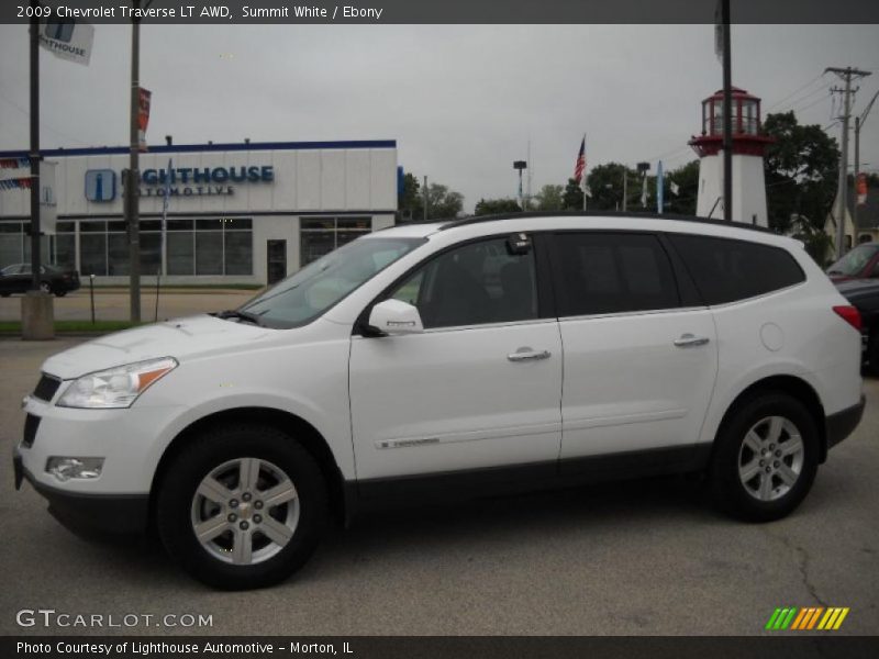 Summit White / Ebony 2009 Chevrolet Traverse LT AWD
