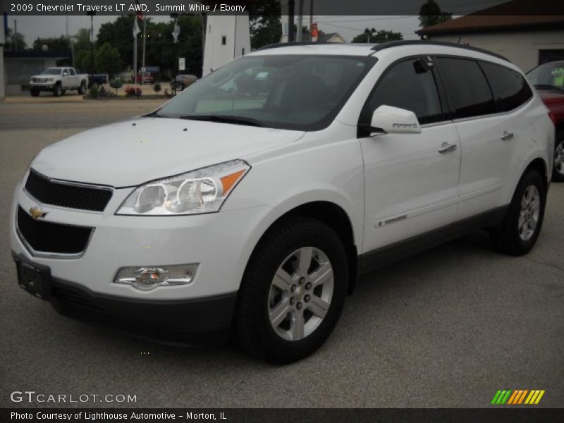 Summit White / Ebony 2009 Chevrolet Traverse LT AWD
