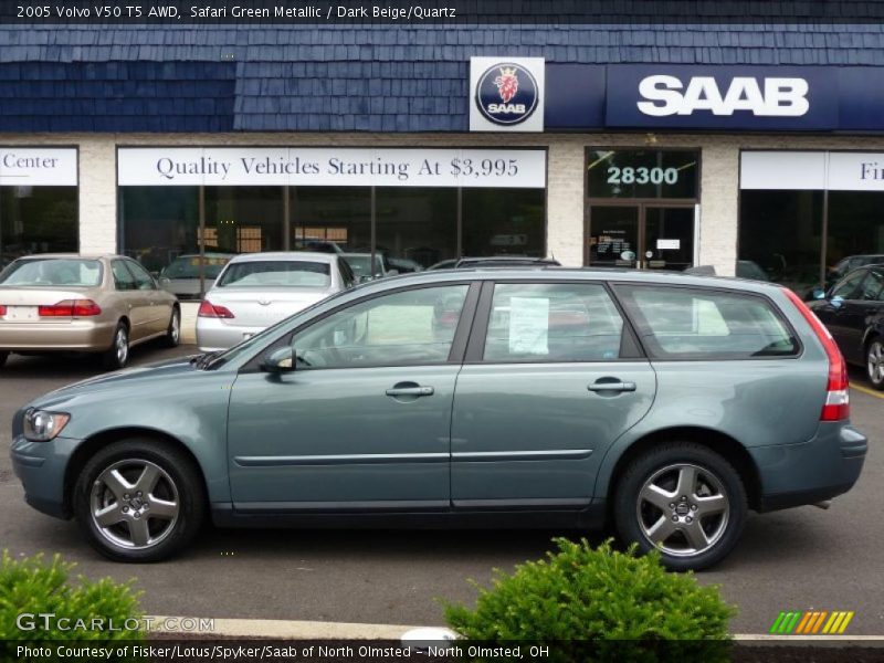 Safari Green Metallic / Dark Beige/Quartz 2005 Volvo V50 T5 AWD