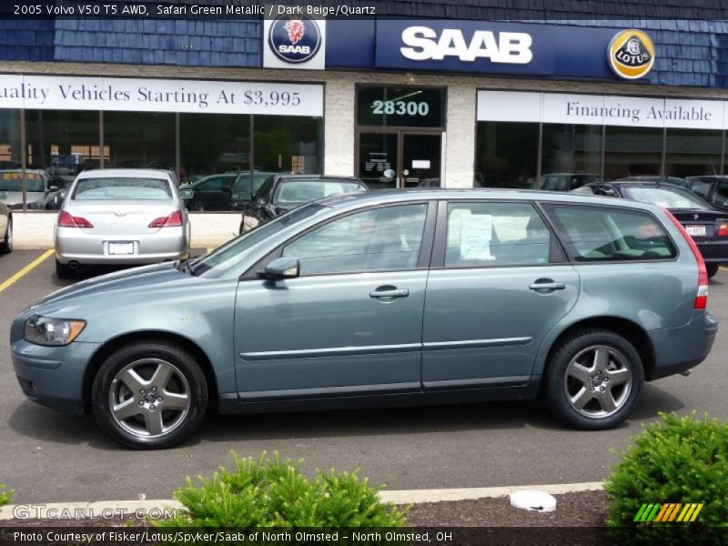 Safari Green Metallic / Dark Beige/Quartz 2005 Volvo V50 T5 AWD