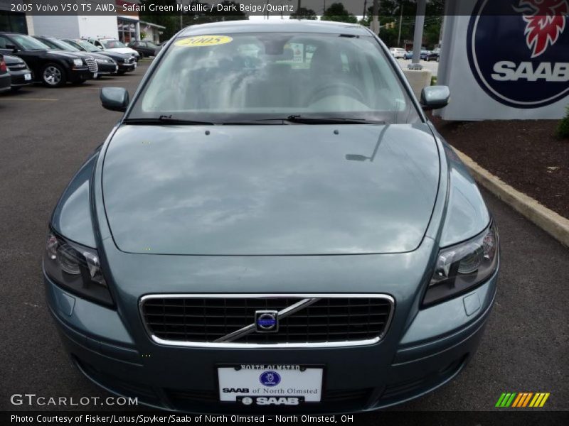 Safari Green Metallic / Dark Beige/Quartz 2005 Volvo V50 T5 AWD