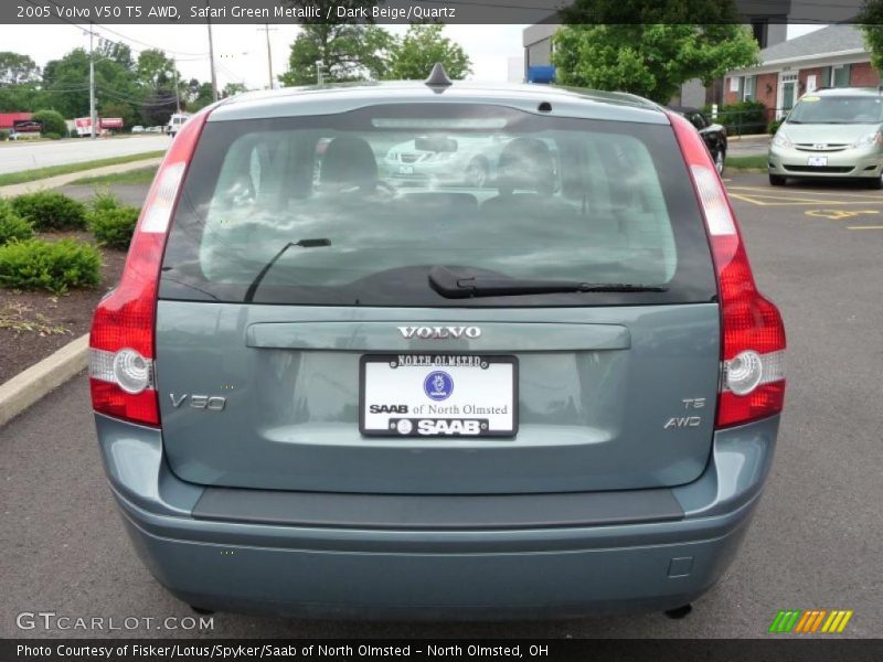 Safari Green Metallic / Dark Beige/Quartz 2005 Volvo V50 T5 AWD