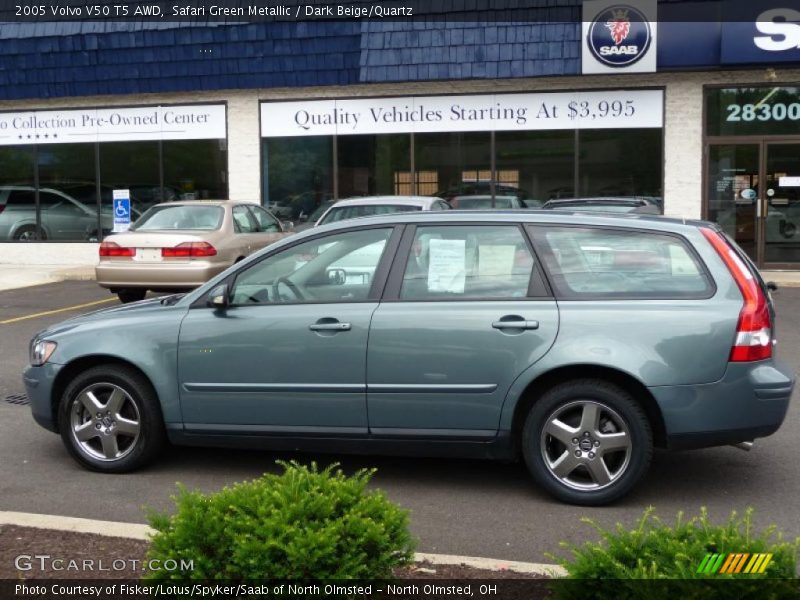 Safari Green Metallic / Dark Beige/Quartz 2005 Volvo V50 T5 AWD