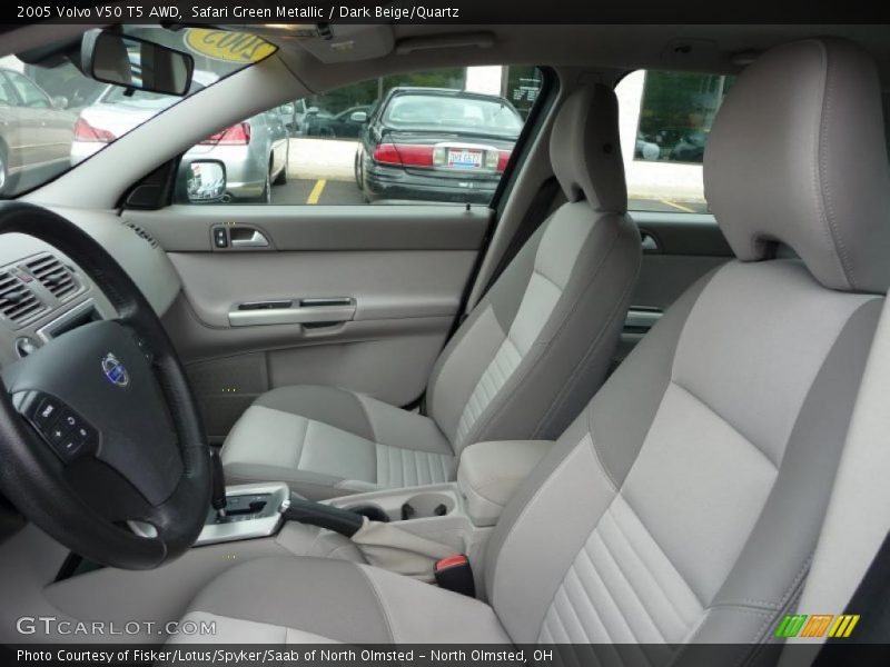 Safari Green Metallic / Dark Beige/Quartz 2005 Volvo V50 T5 AWD