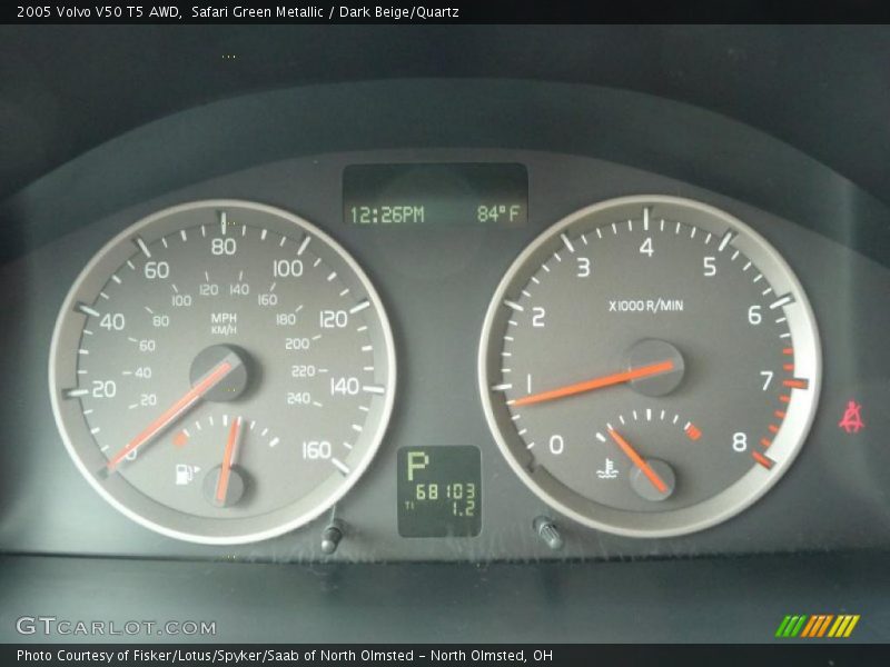 Safari Green Metallic / Dark Beige/Quartz 2005 Volvo V50 T5 AWD