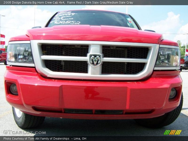 Flame Red / Dark Slate Gray/Medium Slate Gray 2008 Dodge Dakota Big Horn Crew Cab 4x4