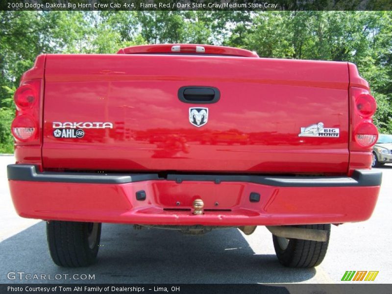 Flame Red / Dark Slate Gray/Medium Slate Gray 2008 Dodge Dakota Big Horn Crew Cab 4x4