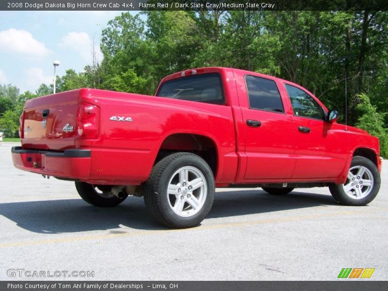 Flame Red / Dark Slate Gray/Medium Slate Gray 2008 Dodge Dakota Big Horn Crew Cab 4x4