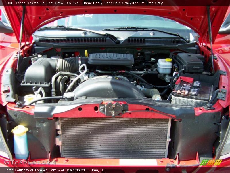 Flame Red / Dark Slate Gray/Medium Slate Gray 2008 Dodge Dakota Big Horn Crew Cab 4x4