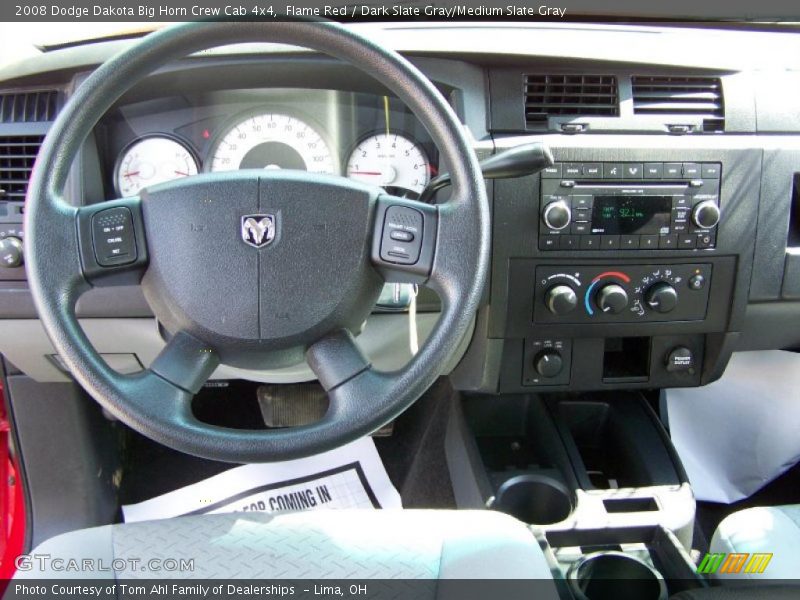 Flame Red / Dark Slate Gray/Medium Slate Gray 2008 Dodge Dakota Big Horn Crew Cab 4x4