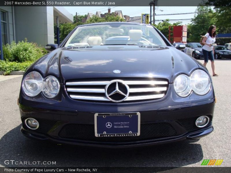 Capri Blue Metallic / Java 2007 Mercedes-Benz SL 550 Roadster