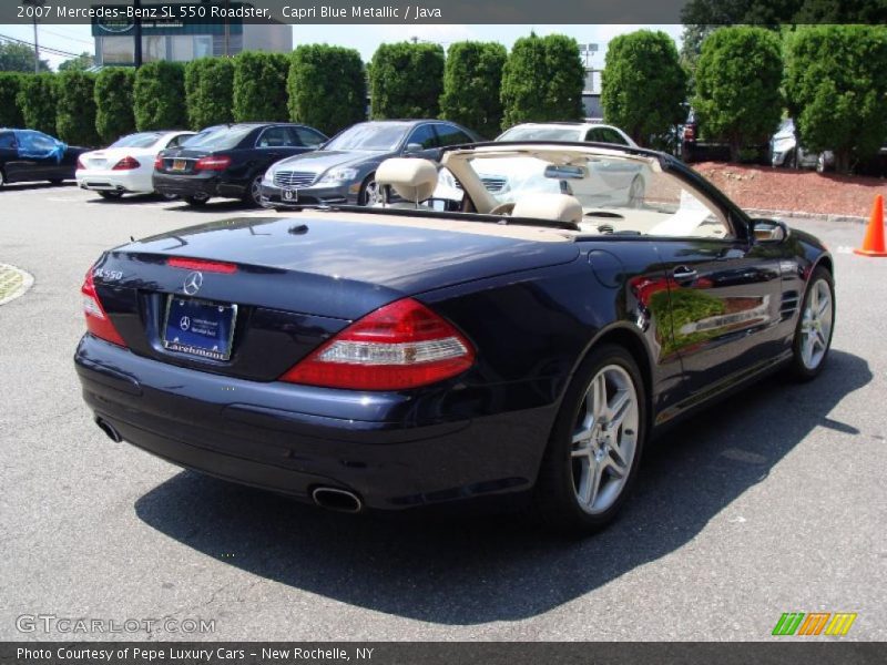 Capri Blue Metallic / Java 2007 Mercedes-Benz SL 550 Roadster