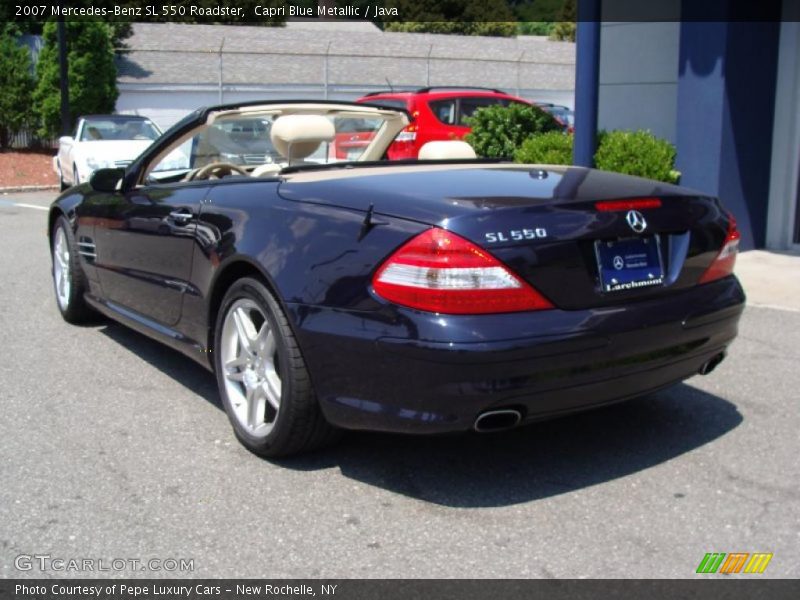 Capri Blue Metallic / Java 2007 Mercedes-Benz SL 550 Roadster