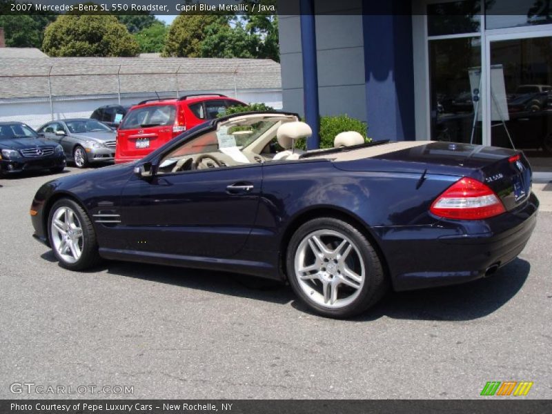 Capri Blue Metallic / Java 2007 Mercedes-Benz SL 550 Roadster