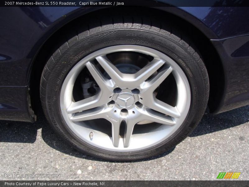 Capri Blue Metallic / Java 2007 Mercedes-Benz SL 550 Roadster