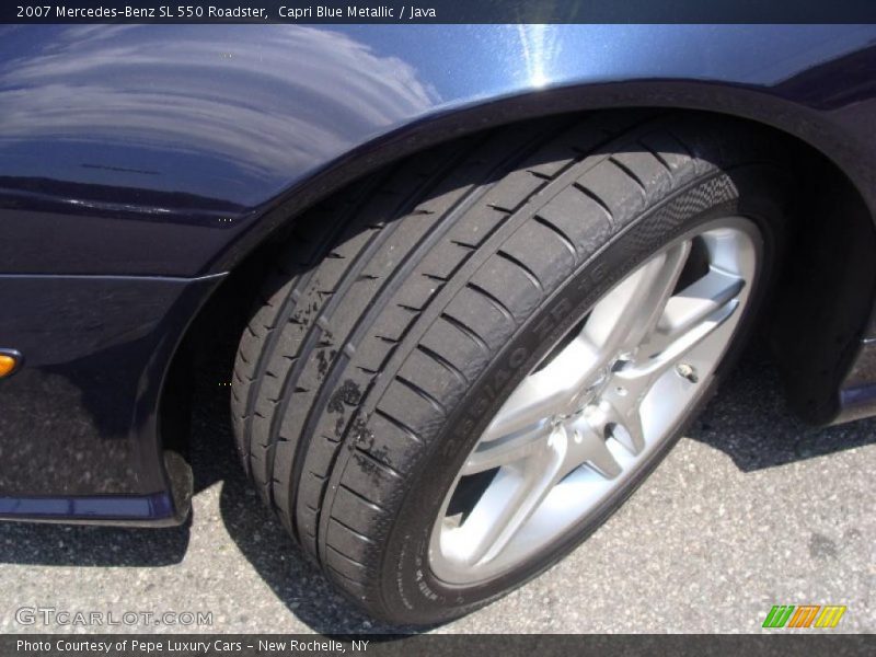Capri Blue Metallic / Java 2007 Mercedes-Benz SL 550 Roadster