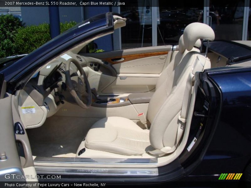 Capri Blue Metallic / Java 2007 Mercedes-Benz SL 550 Roadster