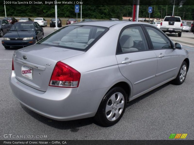 Bright Silver Metallic / Gray 2009 Kia Spectra EX Sedan