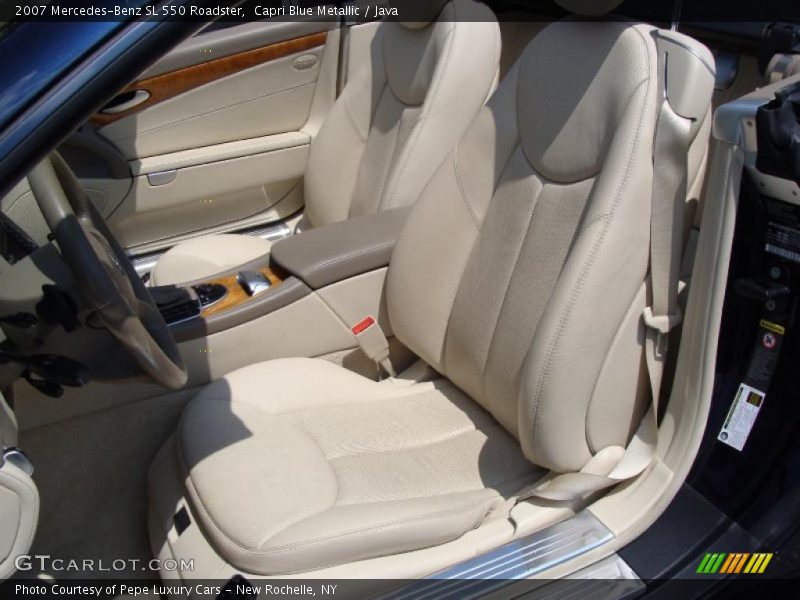Capri Blue Metallic / Java 2007 Mercedes-Benz SL 550 Roadster