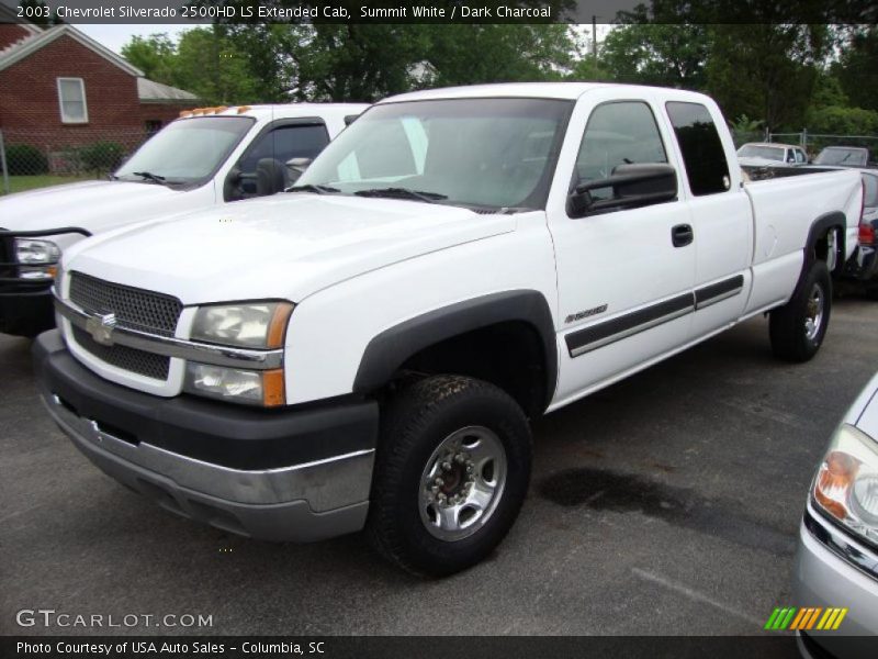 Summit White / Dark Charcoal 2003 Chevrolet Silverado 2500HD LS Extended Cab