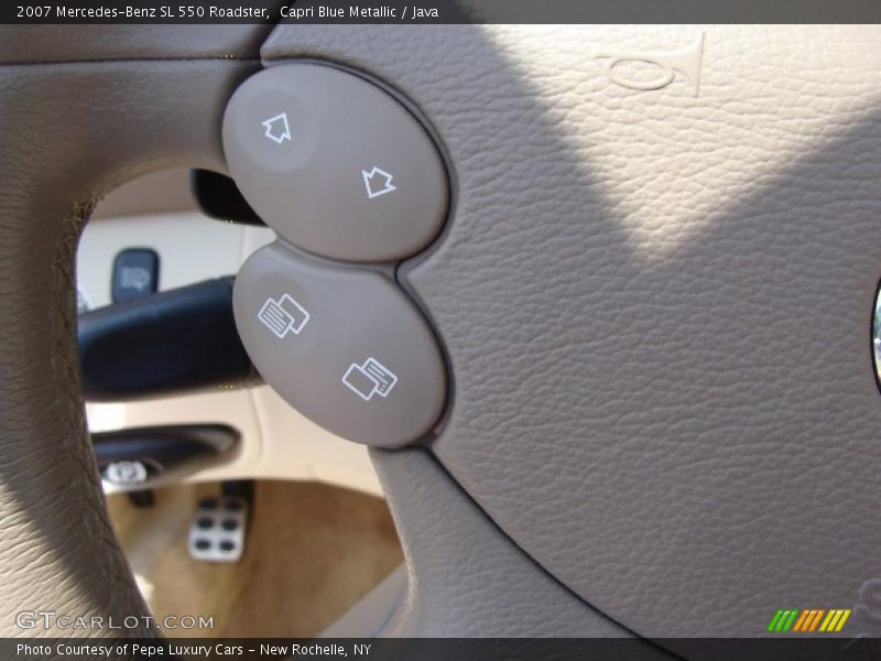 Capri Blue Metallic / Java 2007 Mercedes-Benz SL 550 Roadster