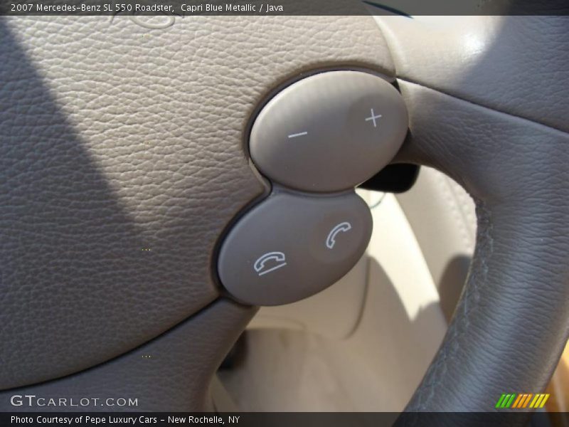 Capri Blue Metallic / Java 2007 Mercedes-Benz SL 550 Roadster