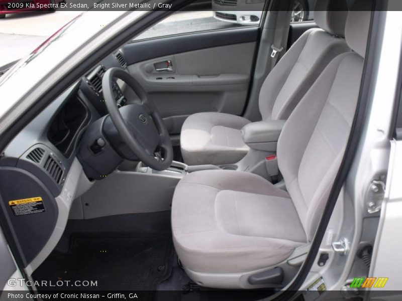 Bright Silver Metallic / Gray 2009 Kia Spectra EX Sedan
