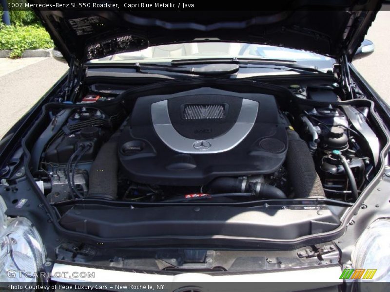 Capri Blue Metallic / Java 2007 Mercedes-Benz SL 550 Roadster