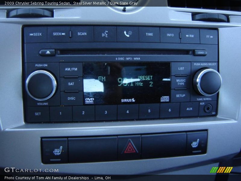 Steel Silver Metallic / Dark Slate Gray 2009 Chrysler Sebring Touring Sedan