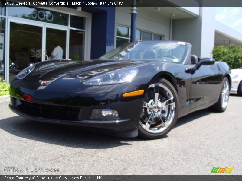 Black / Ebony/Titanium Gray 2009 Chevrolet Corvette Convertible