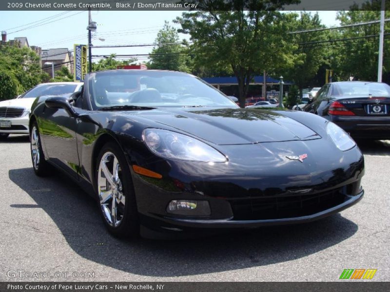 Black / Ebony/Titanium Gray 2009 Chevrolet Corvette Convertible