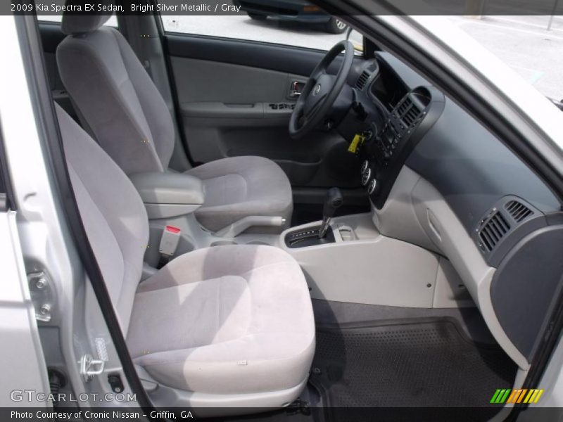 Bright Silver Metallic / Gray 2009 Kia Spectra EX Sedan