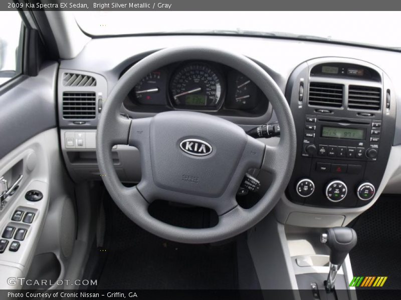 Bright Silver Metallic / Gray 2009 Kia Spectra EX Sedan