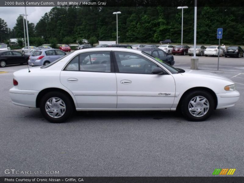 Bright White / Medium Gray 2000 Buick Century Custom