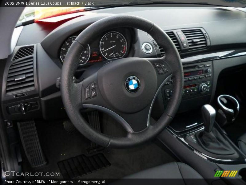 Jet Black / Black 2009 BMW 1 Series 135i Coupe