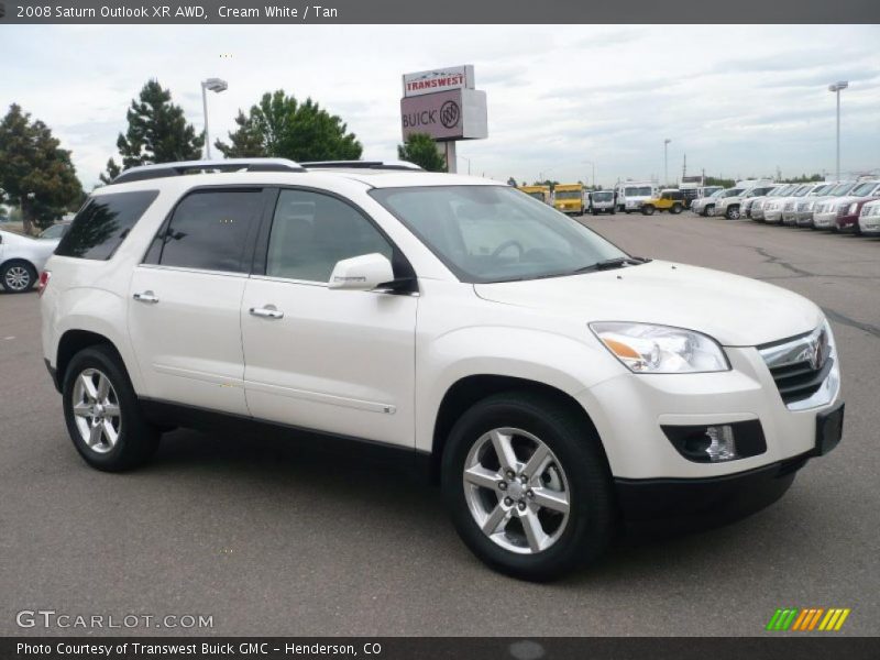 Cream White / Tan 2008 Saturn Outlook XR AWD