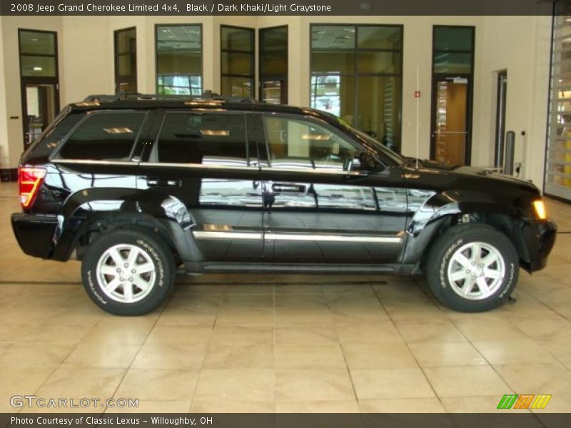 Black / Dark Khaki/Light Graystone 2008 Jeep Grand Cherokee Limited 4x4