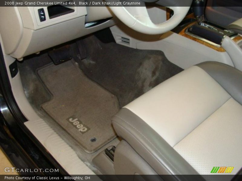 Black / Dark Khaki/Light Graystone 2008 Jeep Grand Cherokee Limited 4x4
