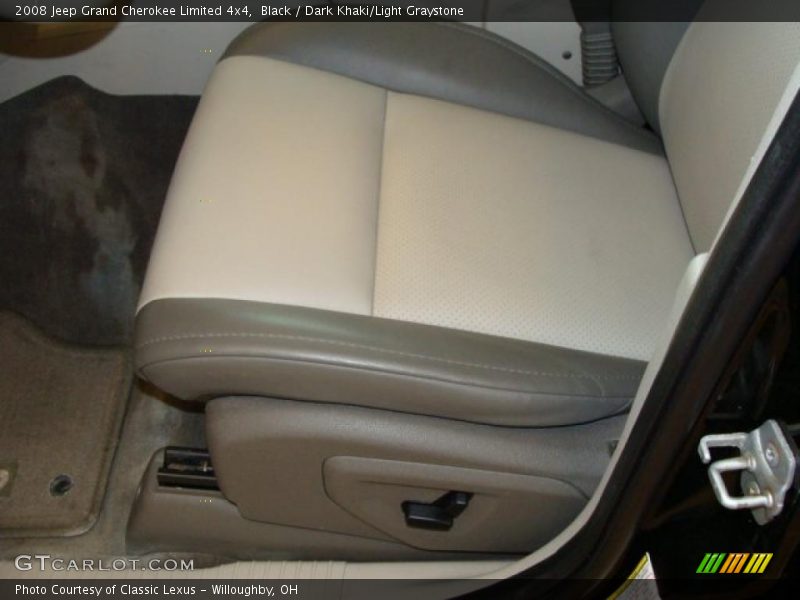 Black / Dark Khaki/Light Graystone 2008 Jeep Grand Cherokee Limited 4x4