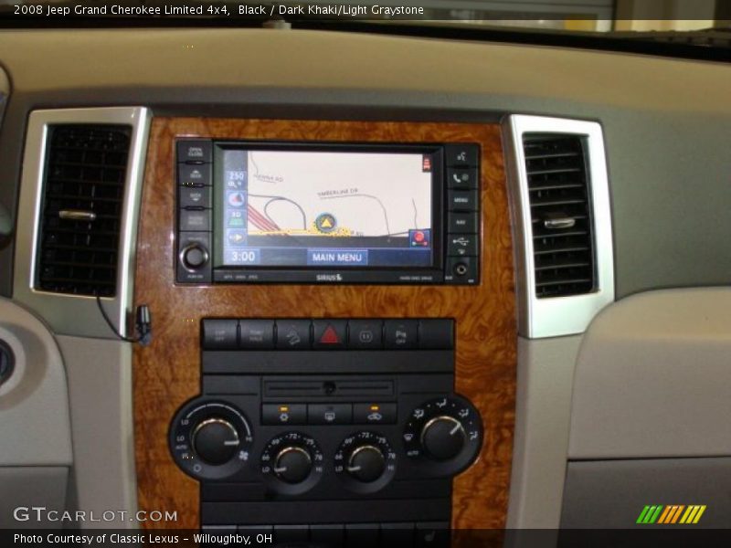 Black / Dark Khaki/Light Graystone 2008 Jeep Grand Cherokee Limited 4x4