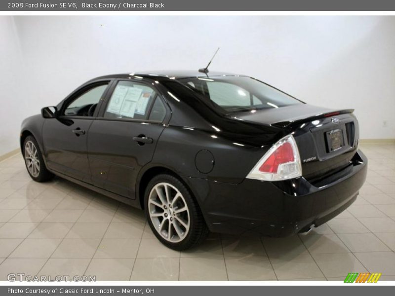 Black Ebony / Charcoal Black 2008 Ford Fusion SE V6