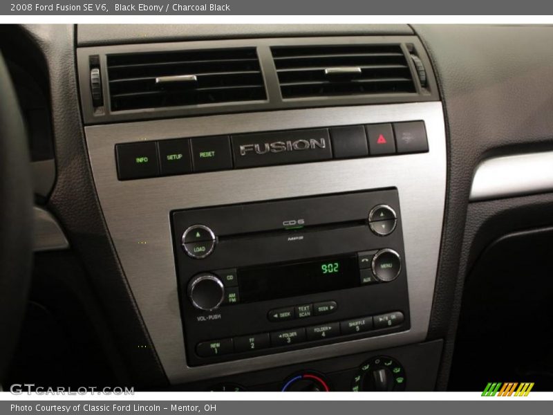 Black Ebony / Charcoal Black 2008 Ford Fusion SE V6