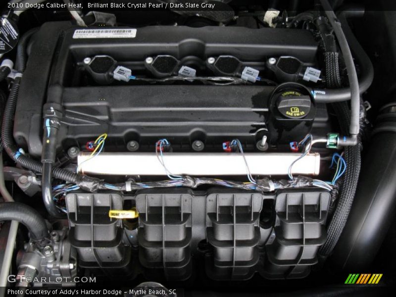 Brilliant Black Crystal Pearl / Dark Slate Gray 2010 Dodge Caliber Heat